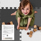 Piglog 16 Tiles Baby Play Mat For Floor, Eva Foam Baby Floor Play Mat With 0.6 Inch Thick Interlocking Foam Tiles, Foam Floor Ti