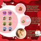 Augsun Christmas Stickers Earrings,240 Pieces Stick On Earring Christmas Stickers For Girls 3D Glitter Gems Stickers Self-Adhesi