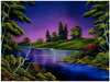 Bob Ross Blue River Nature Puzzle For Adults And Kids | Forest Lake Scenery 1000 Piece Jigsaw Puzzle Toy | Interactive Brain Teaser For Family Game Night | 28 X 20 Inches