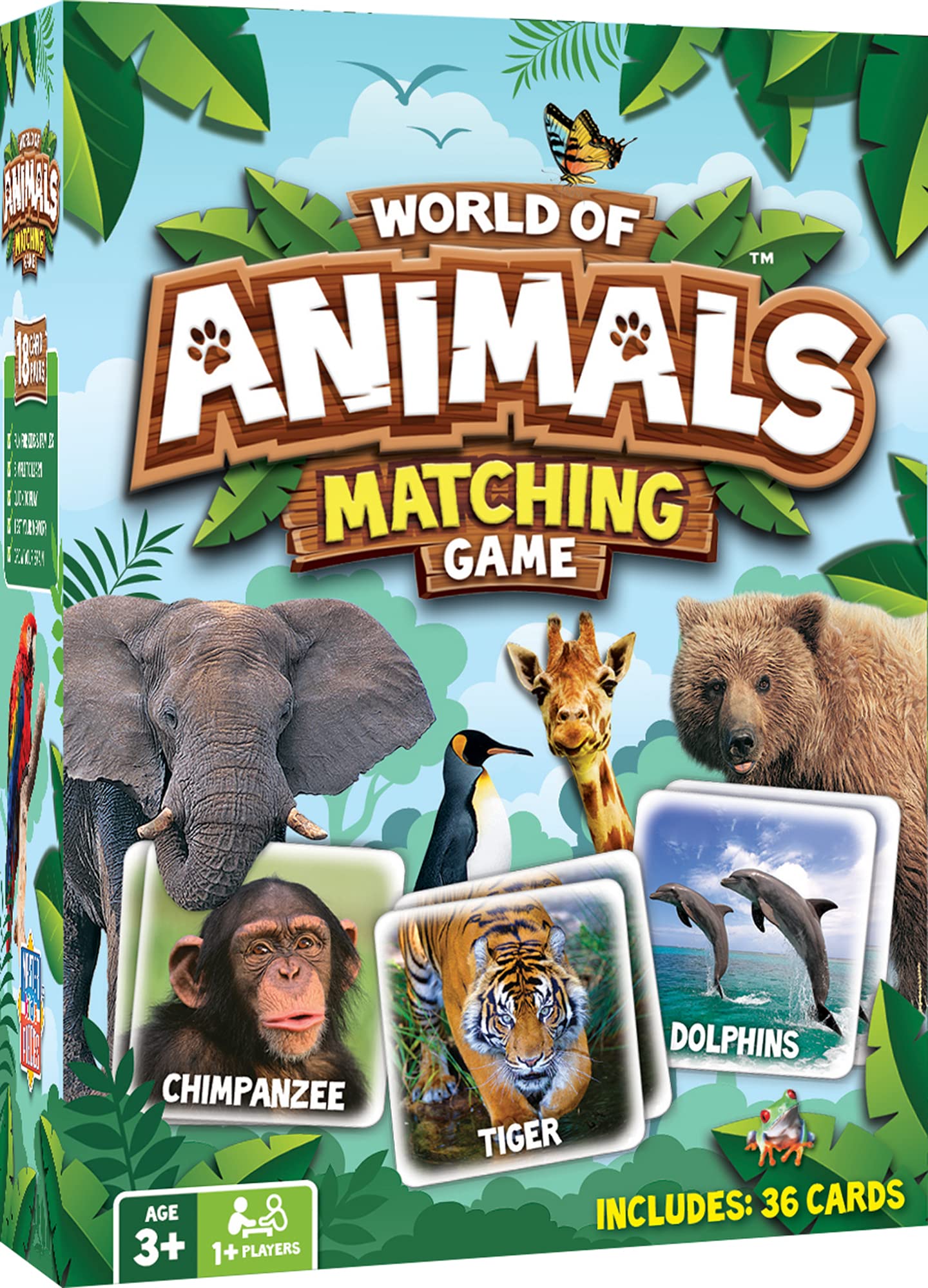 MasterPieces World of Animals Matching Game for Kids - Assorted - Model 42080 - Fun Family Game for Learning