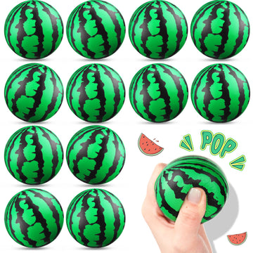 Zhanmai 36 Pack Watermelon Stress Balls Party Favors 2.5 Inch Sensory Fidget Toy Mini Watermelon Foam Balls One in a Melon Party Decorations Summer Pool Toys for Children mature-themeds Stress Relief Gifts