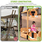 Gutinneen Sandbox With Lid And Cover For Kids Outdoor With 2 Foldable Bench Seats, Adjustable Canopy And Sand Protection Liner,