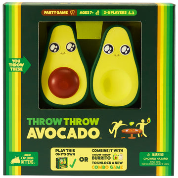 Exploding Kittens Presents Throw Avocado - A Dodgeball Card Sequel and Expansion Set - Family-Friendly Card Games for mature-themeds  Teens & Kids - 2-6 Players - Ages 7 and Up - 120 Cards