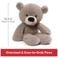 GUND Fuzzy Teddy Bear, Premium Stuffed Animal, Gray, 13.5”, Polyester, Model 6049972, Ages 1 and Up