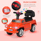 Aosom Kids Ride On Push Car, Suv Style Sliding Walking Car For Toddle With Horn, Music, Working Lights, Hidden Storage And Anti-Dumping System, Red