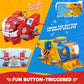 Super Wings Toys, 7 Inch Jett'S Super Mecha Transforming Robot, Transforming From Toy Plane To Robot Just 14 Steps, Action Figures Toy For Kids Ages 3 And Up, Gifts For Boys And Girls