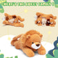 IKASA Lion Plush Toy Set - 17" Soft Mama & Baby Stuffed Animals, Cute Cuddly Polyester Gifts for Kids