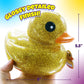 Ja-Ru Giant Glitter Rubber Ducks Metallic Colors 7'' (24 Rubber Duckies) Sensory Fidget Toy For Kids, Stress Relief Toy. Bulk St