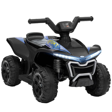 Qaba Kids Atv Quad, 6V Electric Four Wheeler With 1.6Mph Max Speed, Rechargeable Battery, Battery Powered Ride On Toy With Light