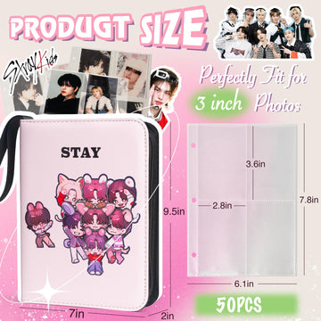 Stray Kids Kpop Photocard Binder-Skzoo Trading Card A5 Binder Cartoon Photocard Holder With 400 Cards Sleeves  Photo Album for Skz Merch And Lomo Cards