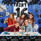 16Th Birthday Decorations For Boys, 73Pcs Blue Black Happy 16Th Birthday Balloons For Girls, 16 Years Old Bday Party Supplies Wi