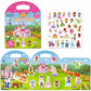 iGetooy Reusable Sticker Books for Toddlers, PVC Fairy Tale Stickers, Travel Toys, Ideal for Ages 1-4, Model KT003-8