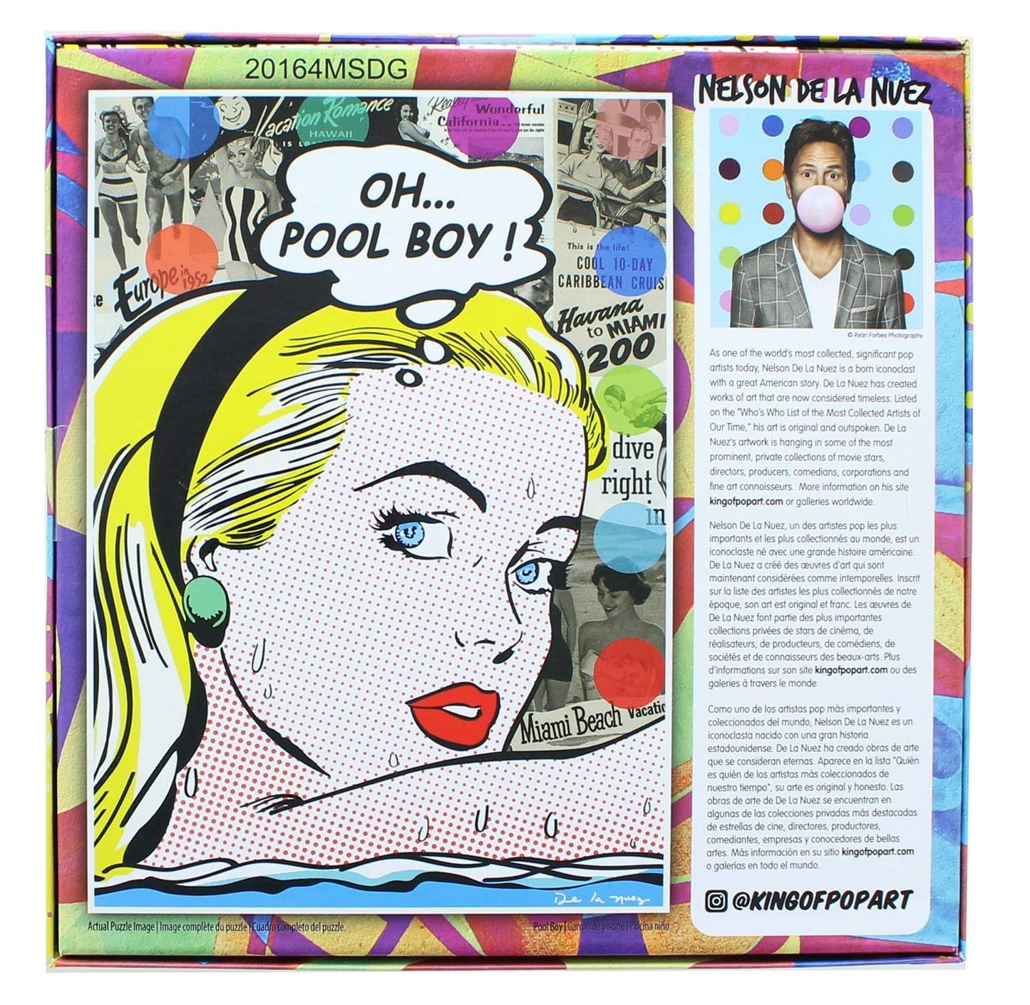 The Canadian Group King Of Pop Art - Nelson De La Nuez - Oh... Pool Boy! - 1000 Piece Puzzle