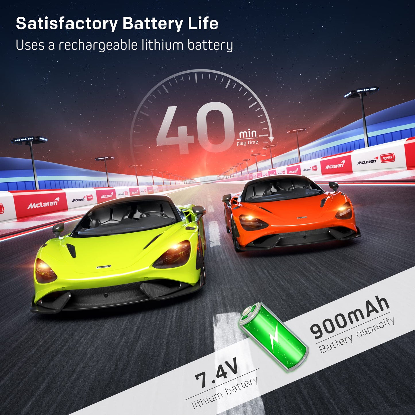 MIEBELY Remote Control Car, McLaren Rc Cars Officially Licensed 1/12 Scale 7.4V 900mAh Toy Car with 12km/h Fast Model Car Headli