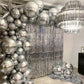 Silver Balloons In Different Sizes 5 10 12 18Inch-134Pcs Metallic Chrome Silver Balloons For Garland Arch