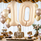 Katchon, Giant Caramel 10 Balloon Number - 40 Inch | 10Th Birthday Decorations | Caramel 10Th Birthday Balloons For 10 Birthday Decorations Caramel | Caramel Number 10 Balloons