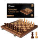 Chess protective coveringy enhanced Chess Set - Wooden Board Game with a Portable Wood Case and SeStorage for Pieces  Set for Kids and mature-themeds (Walnut Wood)