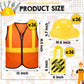 Hillban 108 Pcs Construction Vest For Kids Birthday Party Supplies Including 36 Tote Bags, 36 Construction Vests And Hats For Co