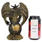 Ebros Gift Sabbatic Goat The Thinker Baphomet Sitting On The Globe Statue 7.75 Tall Baphometh with Pentagram Star Idol Altar Fig