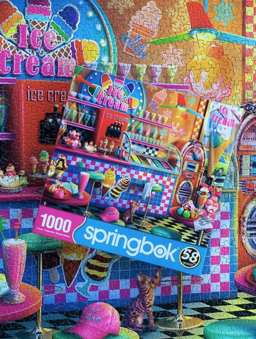 Springbok'S 1000 Piece Jigsaw Puzzle Ice Cream Shop - Made In Usa