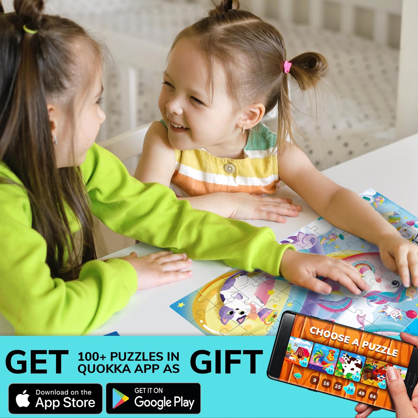 Quokka Puzzles For Kids Ages 4-6 - Set Of 4X60 Jigsaw Puzzles For Toddlers 3-5 - Unicorn Princess Animals Toys For Children 6-8 Yo - Gift Educational Game For Boys & Girls