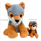 Plush Animals Holding Babies (Wolf)