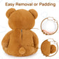 Muiteiur 49 Inch Giant Teddy Bear Stuffed Animal, Big Bear Plush With Big Footprint, Great Gift For Party Decorations (Brown)