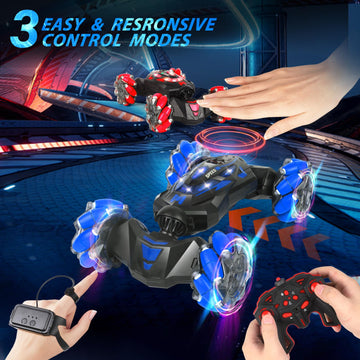 XAMIMM Remote Control Car, Gesture Sensing RC Stunt Car, 4WD Offroad for Rotating, 2.4 Ghz Remote Control and Hand Controlled Tw