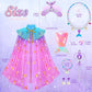 Hapgo Mermaid Toys Princess Dress Up Clothes For Girls 4-6, Mermaid Cape, Princess Costume For Birthday, Halloween