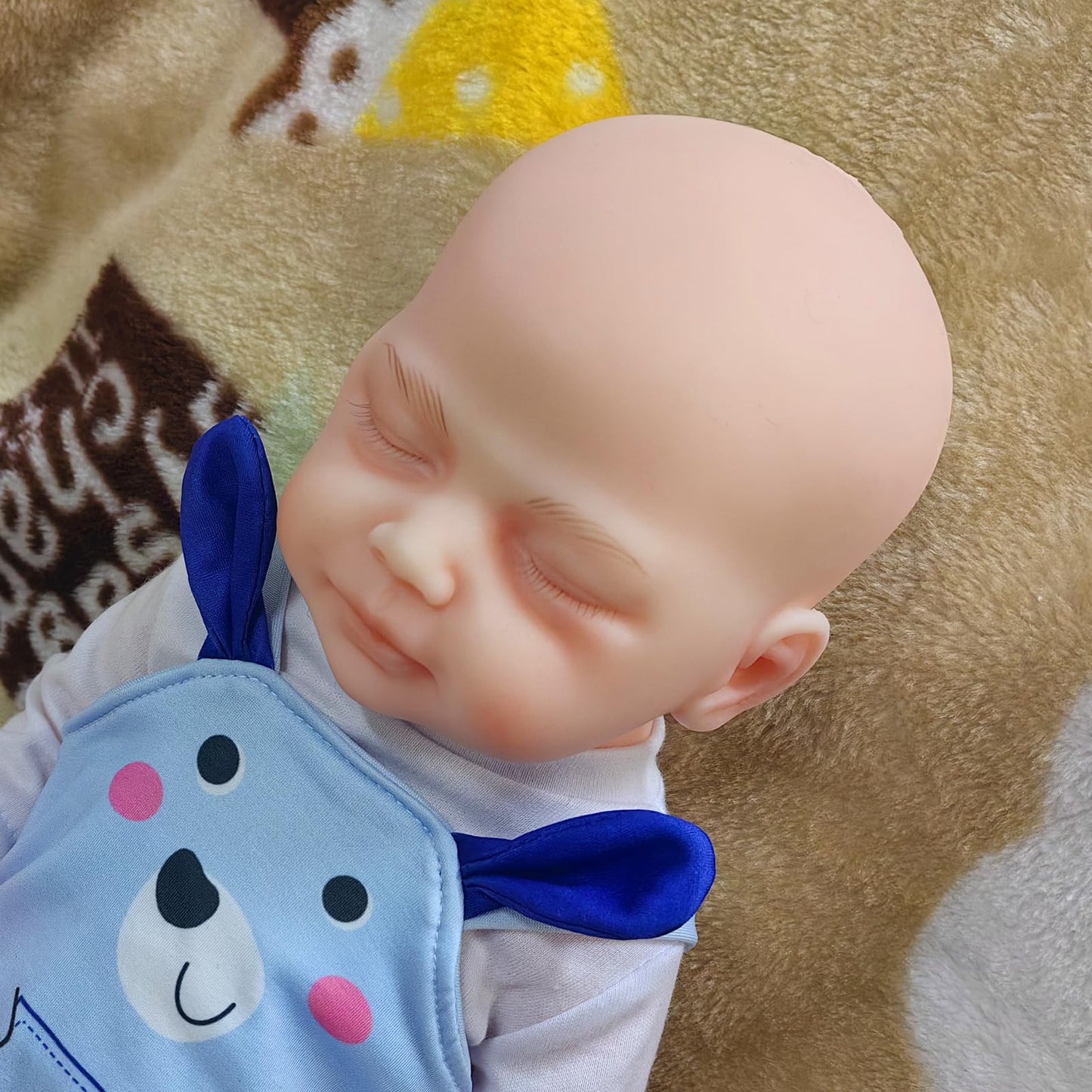 Aisite Platinum Silicone Reborn Baby Dolls Boy - 18 Inch Full Silicone Baby Boy Eyes Closed, Christmas&Birthday Gifts, Suitable For 3+