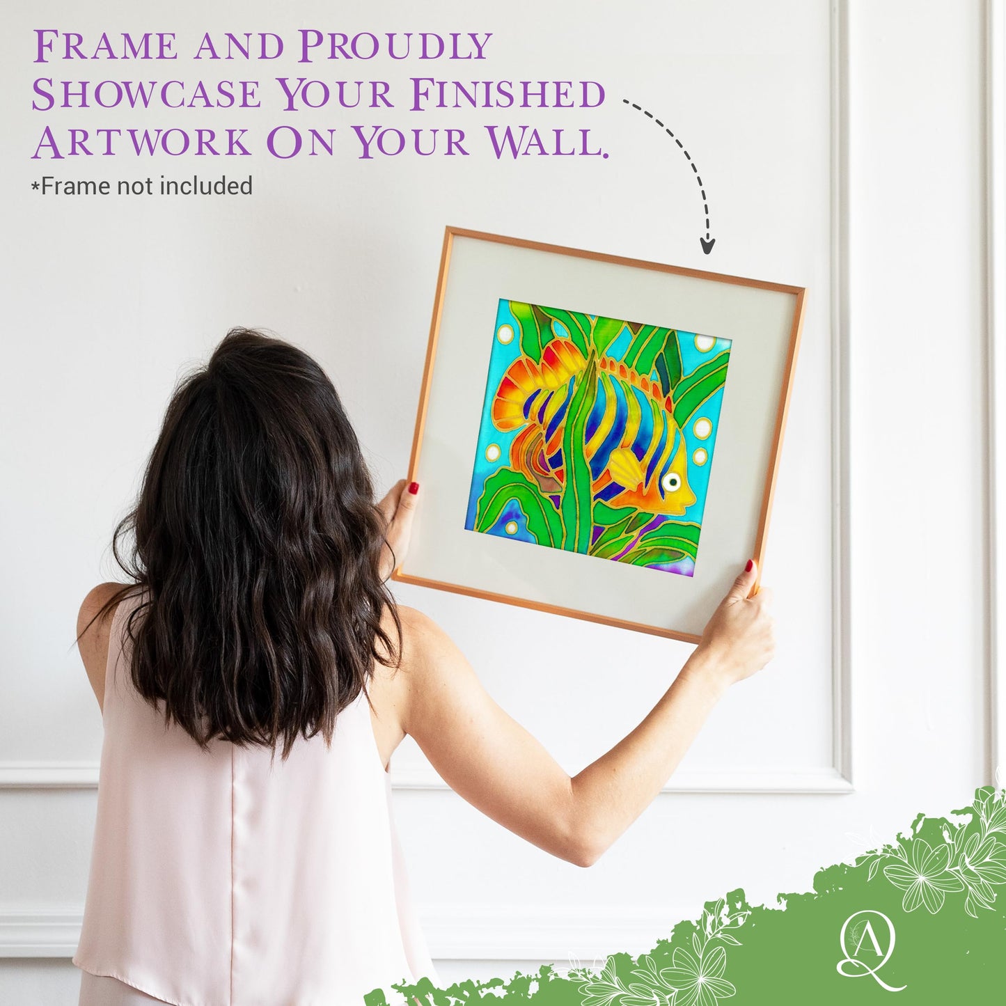 Malaysian Batik Organic Colors Painting 2-in-1 Kit (Fish, Sea Turtle) - Art Craft Painting Activity Kit Set for Adults and Kids