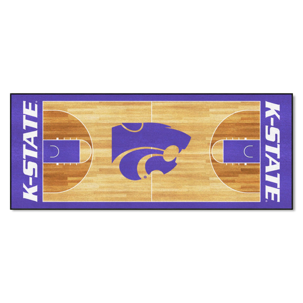 FANMATS 19511 NCAA - Kansas State Wildcats Basketball Court Runner Rug - 30in. x 72in. | Sports Fan Area Rug