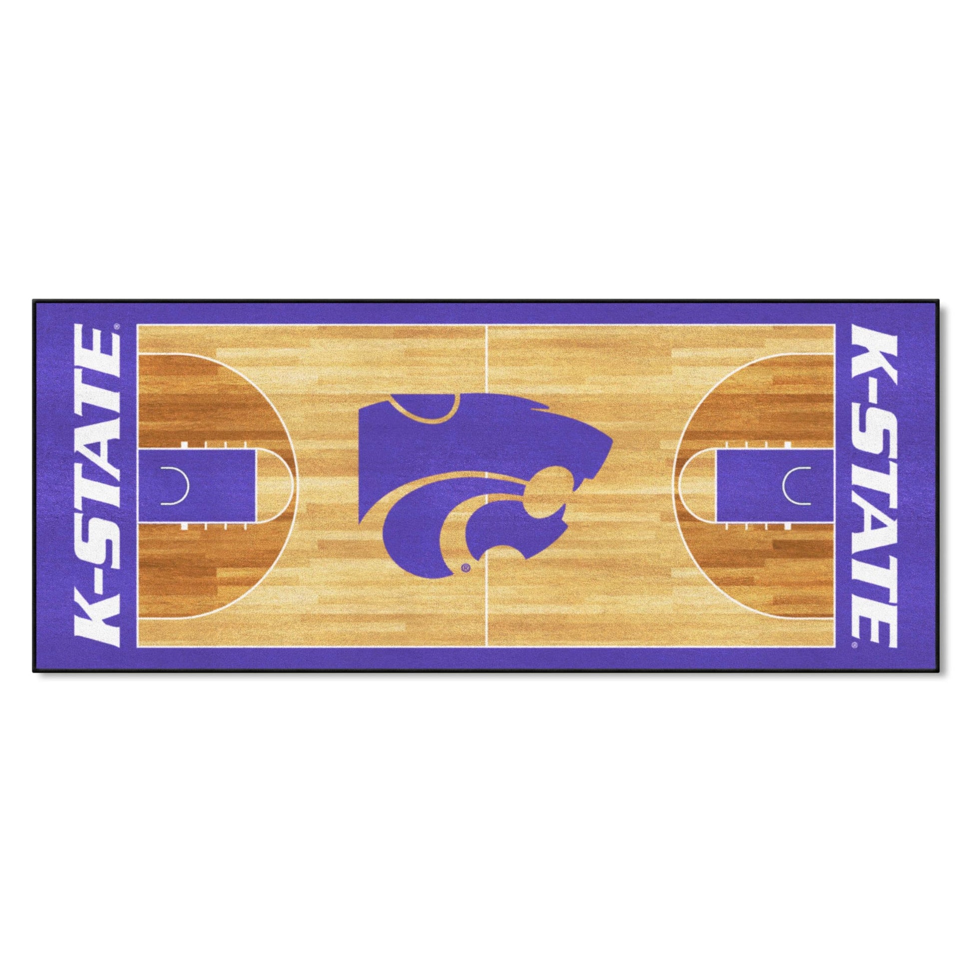 FANMATS 19511 NCAA - Kansas State Wildcats Basketball Court Runner Rug - 30in. x 72in. | Sports Fan Area Rug