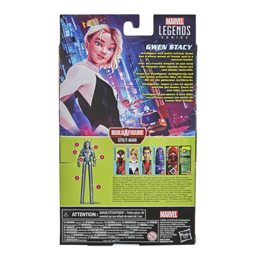 Spider-Man Hasbro Marvel Legends Series Into The Spider-Verse Gwen Stacy 6-Inch Collectible Action Figure Toy, With Spider-Ham Mini-Figure