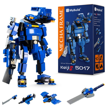 Mybuild Mecha Frame Sci-Fi Series Keiji 2 - Manga Inspired Futuristic Robot Mech Building Set, Creative Play With Building Brick