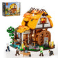 Funwhole Medieval Water-Mill Lighting Building-Bricks Set - Middle Age Milling House Collection Led Light Building Construction