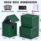 Zlca Card Deck Box For Trading Cards, Mtg Yugioh Deck Case Holds 100+ Single Sleeved Cards, Pu Leather Magnetic Card Storage Box Fits For Tcg Ccg Magic Game Cards (Green)