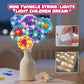 Flower Bouquet Art Craft Kit, Poke DIY Creative Activity Kit with with 6 Flowers & 6 Light Strings, Mess-Free Fun for Girls & Bo