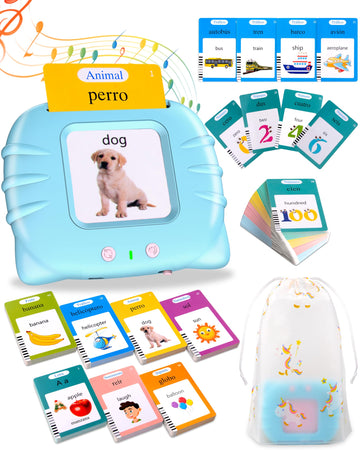 510 Words Spanish Flash Cards For Kids, Autism Toys For Toddlers 2-3 Years Old, Speech Therapy Toys, Educational Learning Flash