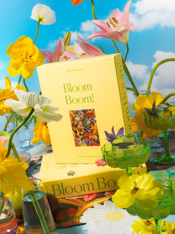 Piecework Bloom Boom 1000 Piece Puzzle for Adults, Challenging Floral Jigsaw Puzzle, Soft-Touch Jigsaw Gift - 19.25 x 26.6 inche