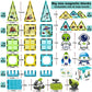 Bubuqe Space Adventure Magnetic Tiles Set Educational Magnet Tiles Building Block Toy Learning Construction Magnetic Toys Set Fo