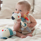 Petit Collage Organic Busy Bear Activity Toy - Handmade Cotton Teddy Bear for Babies, 1 Count, Organic Activity Toy Bear