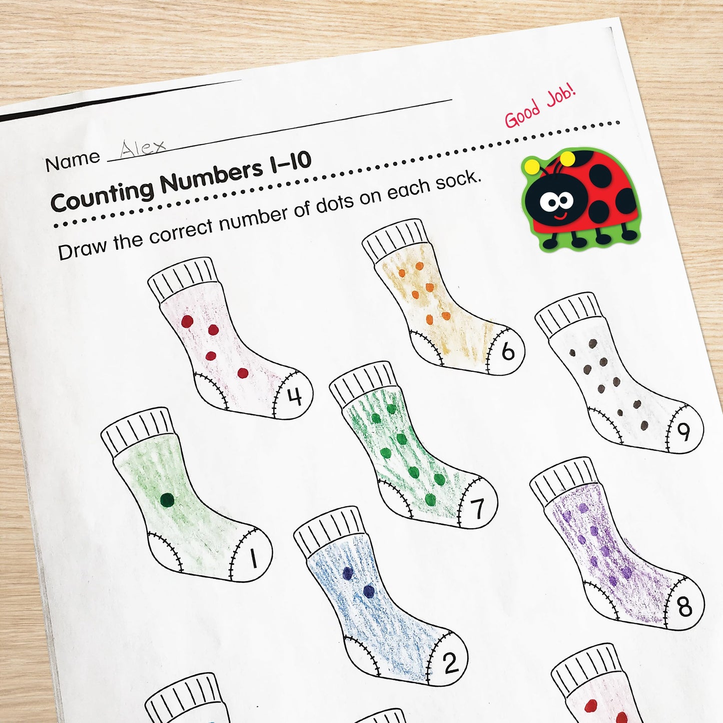 Carson Dellosa Ladybugs Shape Stickers