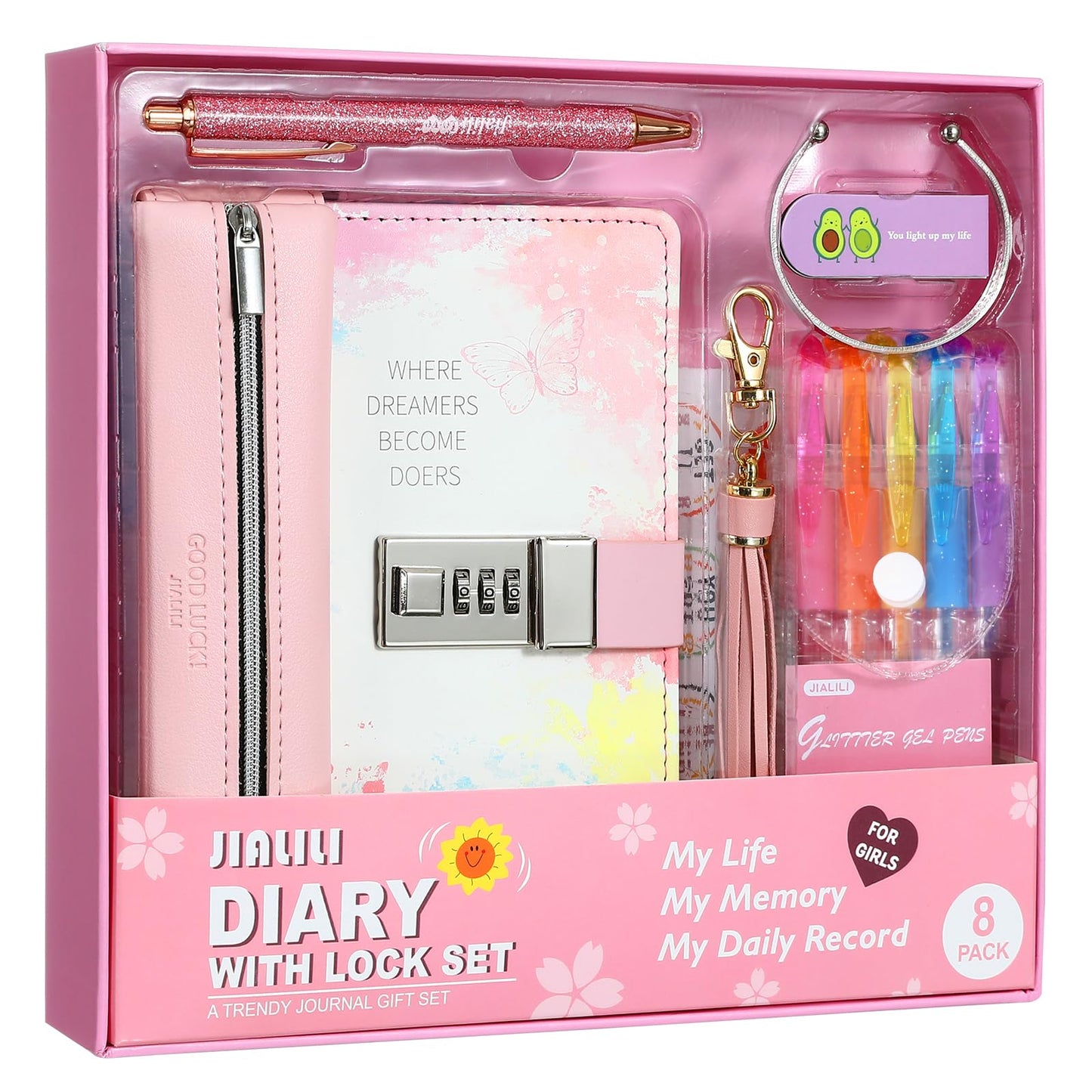 Jialili Diary With Lock For Girls, Birthday Gift Ideas For 8, 9, 10, 11, 12 Year Old, Kids Journals Set For Girls Ages 8-12 Teen