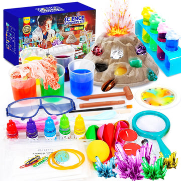 Baturu Science Kits For Kids Ages 4-12 - 270+ Stem Experiments & Chemistry Projects - Includes Volcano, Crystal Growing, Gem Dig