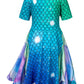 Heone Doll And Girl Matching Nightdress Mermaid Dress Nightgowns Costume For Girl And 18'''' American Girl Doll Clothes(1-150),