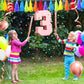 Number Piata Rose Gold Piata with Stick Blindfold Confetti, Princess Piata for Girls Birthday Party Anniversary Celebration Deco