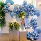 Partywoo Light Blue Balloons, 142 Pcs Light Blue And Metallic Blue Balloons Different Sizes Pack Of 18 Inch 12 Inch 10 Inch 5 Inch For Balloon Garland Arch As Birthday Decorations, Party Decorations