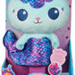 Gabby's Dollhouse Fin-Tastic Mercat Plush Toy - 10" Red Stuffed Animal with Moving Mermaid Tail for Kids Ages 3+