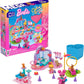Mega Barbie Color Reveal Kids Building Toy Set, Train 'N Wash Pets With 152 Pieces, 2 Micro-Dolls And Accessories, Ages 5+ Years